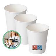 Biele papierové poháre 250 ml 100 ks.