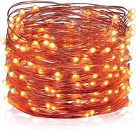 LED svietidlá na medenom drôte, oranžové, USB, 10 m LED svietidlá na medenom drôte, oranžové, USB, 10 m