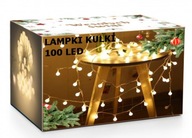 VIANOČNÉ SVIETENIE LED GULIČKY - TEPLÉ BIELE 230V VIANOČNÉ SVIETENIE LED GULIČKY - TEPLÉ BIELE 230V