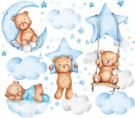 NÁLEPY NA STENU BEARS CLOUDS 50x100cm MC10 NÁLEPY NA STENU BEARS CLOUDS 50x100cm MC10