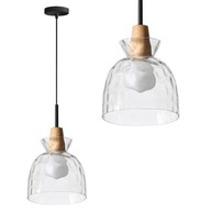 BOHO RETRO DREVENÉ ZÁVISNÉ SKLENENÉ STROPNÉ LAMPA BOHO RETRO DREVENÉ ZÁVISNÉ SKLENENÉ STROPNÉ LAMPA