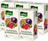 Vitax ovocný čaj brusnica a mučenka 20t x5 Vitax ovocný čaj brusnica a mučenka 20t x5
