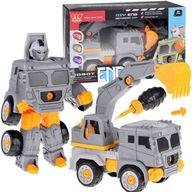 STAVEBNÉ VOZIDLO 2v1 rýpadlo AUTO - ROBOT skrutkovač DIY STAVEBNÉ VOZIDLO 2v1 rýpadlo AUTO - ROBOT skrutkovač DIY