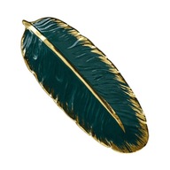 Doska na šperky Zelené zlato podnos v tvare listu