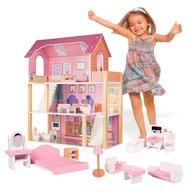Drevený domček pre bábiky veľký nábytok TULIPO LULILO