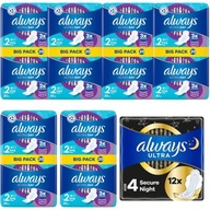 ALWAYS ULTRA DAY 2 dlhá sada 6x20ks + 12 ALWAYS SECURE NIGHT 4 krídla ALWAYS ULTRA DAY 2 dlhá sada 6x20ks + 12 ALWAYS SECURE NIGHT 4 krídla