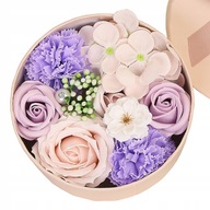 Mydlové kvetinové ruže v darčekovej krabičke na kvety