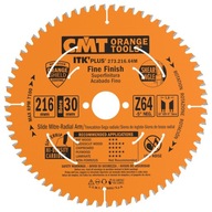 CMT Kotúčová píla na laminátové drevo 216x30mm 64 zubov