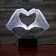 3D LED LAMPA SRDCE RUKY LÁSKA LÁSKA NOČNÁ LAMPA 16 FARIEB VALENTÍN 3D LED LAMPA SRDCE RUKY LÁSKA LÁSKA NOČNÁ LAMPA 16 FARIEB VALENTÍN