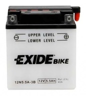 Exide 12N5,5A-3A 12V 5,5Ah 40A moto batéria Exide 12N5,5A-3A 12V 5,5Ah 40A moto batéria