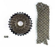 Sada 7-rýchlostnej voľnobežky SHIMANO + reťaz KMC Sada 7-rýchlostnej voľnobežky SHIMANO + reťaz KMC
