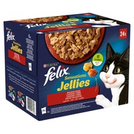 FELIX Sensations Jellies Wiejskie Smaki MIX 4 v želé pre mačky 24 x 85 g