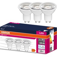 3x GU10 LED žiarovka 6,9W 80W 575lm 6500K 36° OSRAM 3x GU10 LED žiarovka 6,9W 80W 575lm 6500K 36° OSRAM
