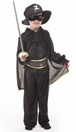 ČIERNY KOSTÝM JAZDCA LUX ZORRO 110-116 ST657 ČIERNY KOSTÝM JAZDCA LUX ZORRO 110-116 ST657