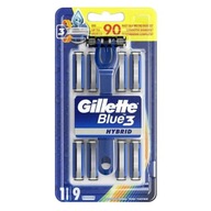 Gillette Blue3 Hybrid Razor pre mužov + 9 vymeniteľných čepelí Gillette Blue3 Hybrid Razor pre mužov + 9 vymeniteľných čepelí