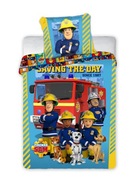 Bavlnené obliečky 100x135 Fireman Sam modrá