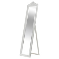 Vysoké skosené stojace zrkadlo s kúpeľňovou korunkou