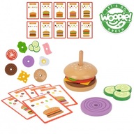 WOOPIE GREEN Drevené burgerové puzzle Stavebné kocky Sendvičové karty Kocky 15 WOOPIE GREEN Drevené burgerové puzzle Stavebné kocky Sendvičové karty Kocky 15