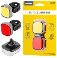 Zadné predné LED USB svetlo na bicykel 2 ks Rebel Zadné predné LED USB svetlo na bicykel 2 ks Rebel