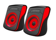 2.0 reproduktory FLAMENCO čierno-červené stereo USB 2.0 reproduktory FLAMENCO čierno-červené stereo USB