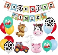BALÓNY sada zvieratiek FARM banner NÁZOV BALÓNY sada zvieratiek FARM banner NÁZOV