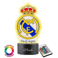 3D LED tlačená nočná lampa Názov Real Madrid 3D LED tlačená nočná lampa Názov Real Madrid