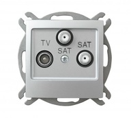 OSPEL Impresja RTV-SAT zásuvka (2xSAT) strieborná