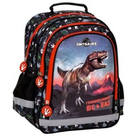 Dvojkomorový školský batoh Derform s dinosaurami