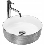 SAMI strieborné brúsené okrúhle umývadlo Rea SAMI strieborné brúsené okrúhle umývadlo Rea