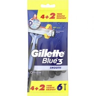 Holiaci strojček GILLETTE BLUE3 SMOOTH s fóliou (6 Holiaci strojček GILLETTE BLUE3 SMOOTH s fóliou (6