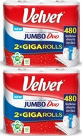 Zamatová papierová utierka Jumbo DUO 2 GIGA ROLL x2 Zamatová papierová utierka Jumbo DUO 2 GIGA ROLL x2