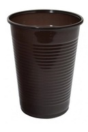 Jednorazové plastové poháre 200ml, 100ks, hnedé Jednorazové plastové poháre 200ml, 100ks, hnedé