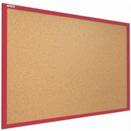 Červená drevená korková doska 90x60 + špendlíky Červená drevená korková doska 90x60 + špendlíky