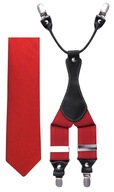 Červená sada trakov na pánsku kravatu Z23