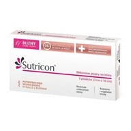 Sutricon, silikónové náplasti na jazvy, 3 cm x 10 cm, 5 kusov Sutricon, silikónové náplasti na jazvy, 3 cm x 10 cm, 5 kusov