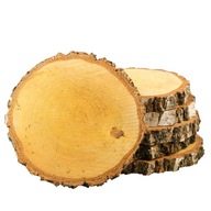 Plátky dreva, kotúče 12-16 cm, krásna kôra, 6 ks.