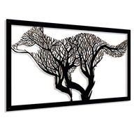 Prelamovaná nástenná dekorácia Panel Tree Wolf