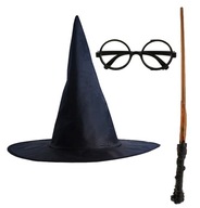 PRÚTIKOVÉ OKULIARE KLOBÚK OUTFIT WIZARD KÚZELNÍK MAGICKÁ ČARODEJNICA PRÚTIKOVÉ OKULIARE KLOBÚK OUTFIT WIZARD KÚZELNÍK MAGICKÁ ČARODEJNICA