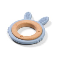 BABYONO Silikónové drevené hryzátko BUNNY 1076/03 BABYONO Silikónové drevené hryzátko BUNNY 1076/03