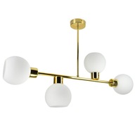 Závesná lampa Luster Stropné Zlaté gule Matt White Závesná lampa Luster Stropné Zlaté gule Matt White