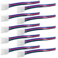 10x KONEKTOR KONEKTOR PRE RGB+BIELY LED PÁS 10mm JEDNOSTRANNÝ 5PINOVÝ KÁBEL 10x KONEKTOR KONEKTOR PRE RGB+BIELY LED PÁS 10mm JEDNOSTRANNÝ 5PINOVÝ KÁBEL