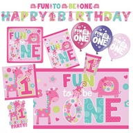 Set One Year Birthday Safari girl 8os 56ks Set One Year Birthday Safari girl 8os 56ks