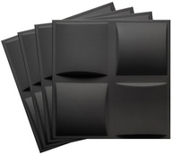 Čierne NÁSTENNÉ PANELY Stropné svietidlá 3D PLED 4x Čierne NÁSTENNÉ PANELY Stropné svietidlá 3D PLED 4x