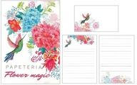 Kvetinové magické farebné písacie potreby 10 obálok 10 kariet