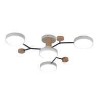 Drevené stropné LED svietidlo so 4 hlavami Drevené stropné LED svietidlo so 4 hlavami