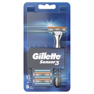 Gillette Sensor Blue 3 žiletky + kazety 8 ks