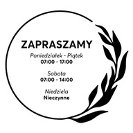 Otváracie hodiny nálepiek na okná | 35x35cm | W45 Otváracie hodiny nálepiek na okná | 35x35cm | W45