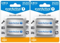 4x NI-MH EVERACTIVE R14 C 3500 mAh BATÉRIE