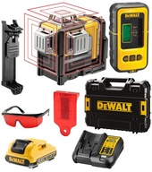 Krížový čiarový laser 3x360 DeWALT DCE089D1R + detektor