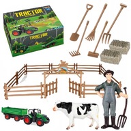 Sada poľnohospodárskej techniky traktor traktor farma mini farma farmár zvieratko Sada poľnohospodárskej techniky traktor traktor farma mini farma farmár zvieratko
